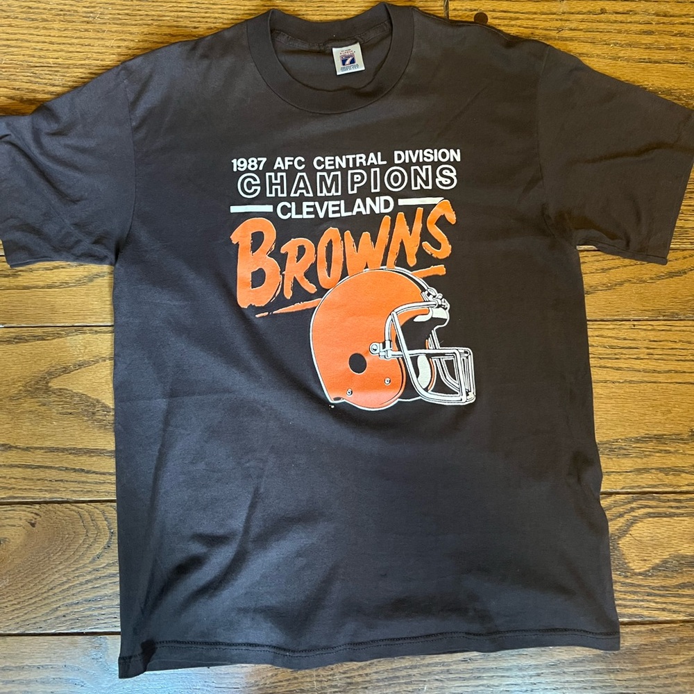Vintage 1987 XL Cleveland Browns AFC Central Division champs shirt